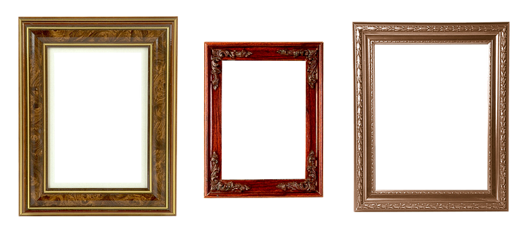 Vintage Frame Trio Black Background