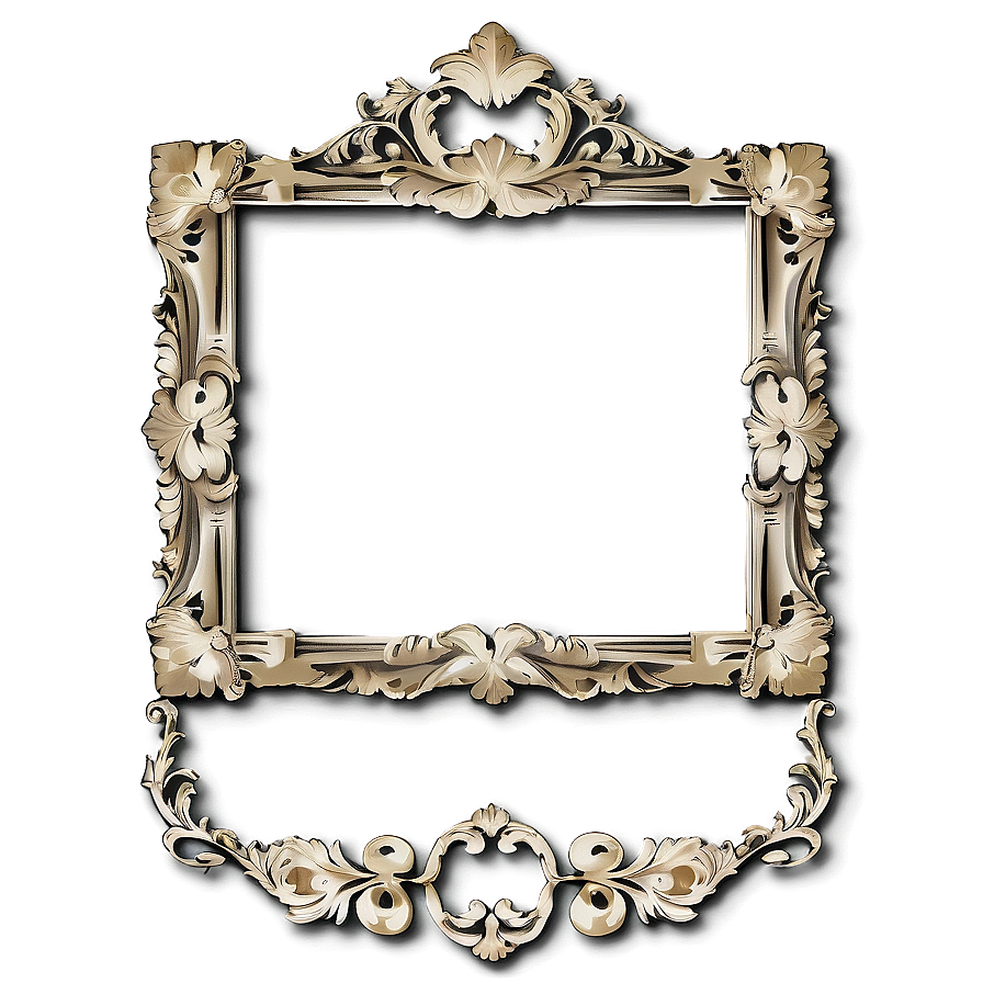 Vintage Glam Wedding Frame Png 9