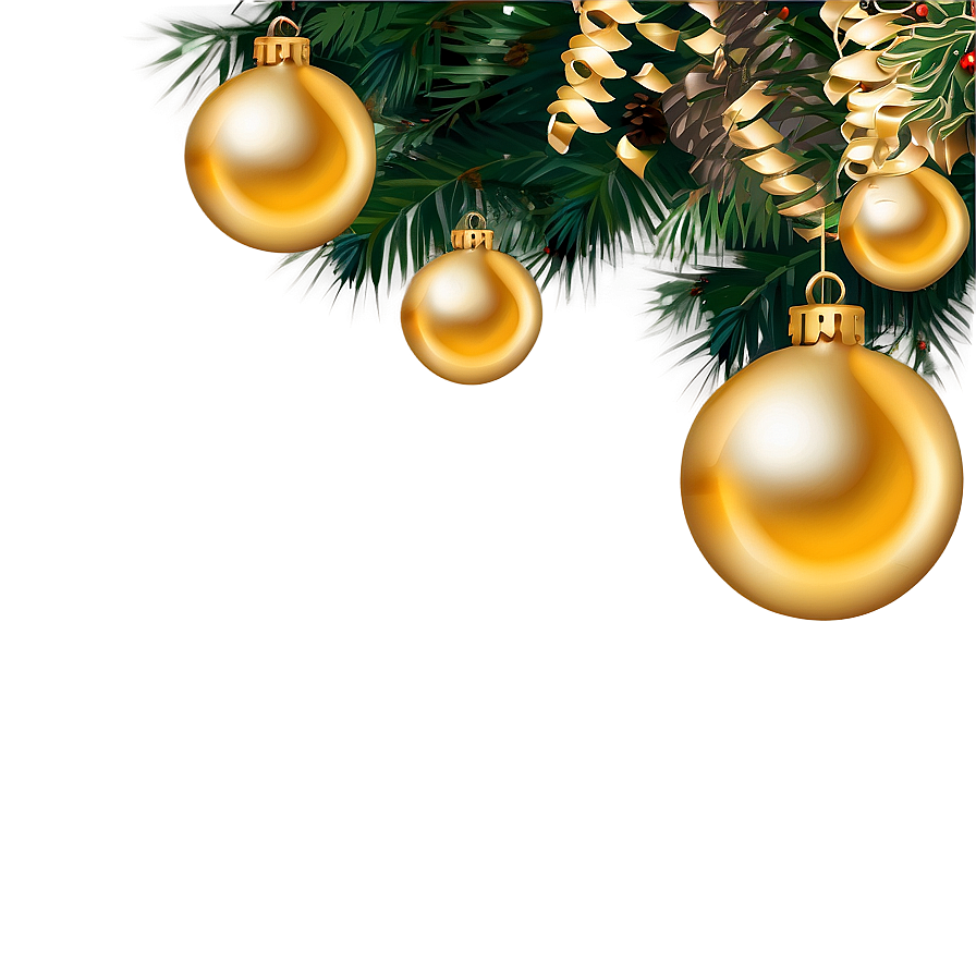 Vintage Gold Christmas Sphere Png Ooi66