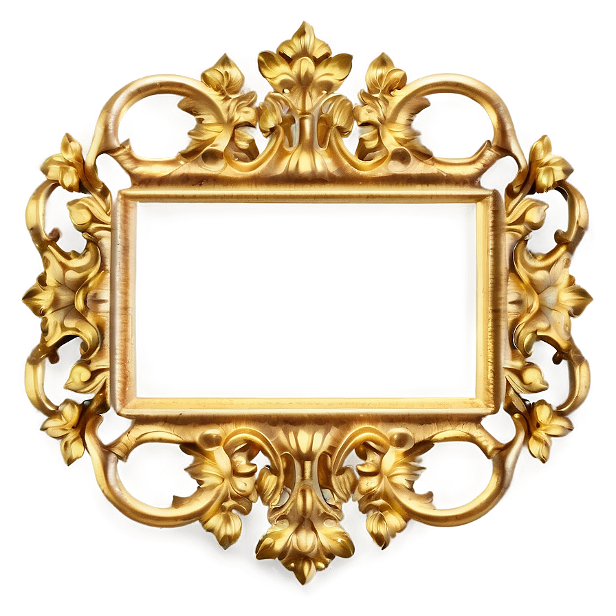 Vintage Gold Frame Png 06262024