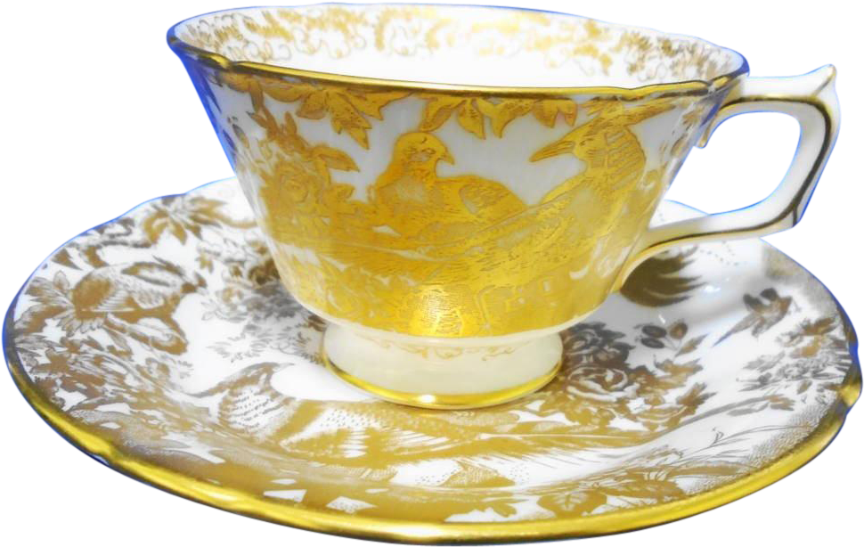 Vintage Golden Teacupand Saucer