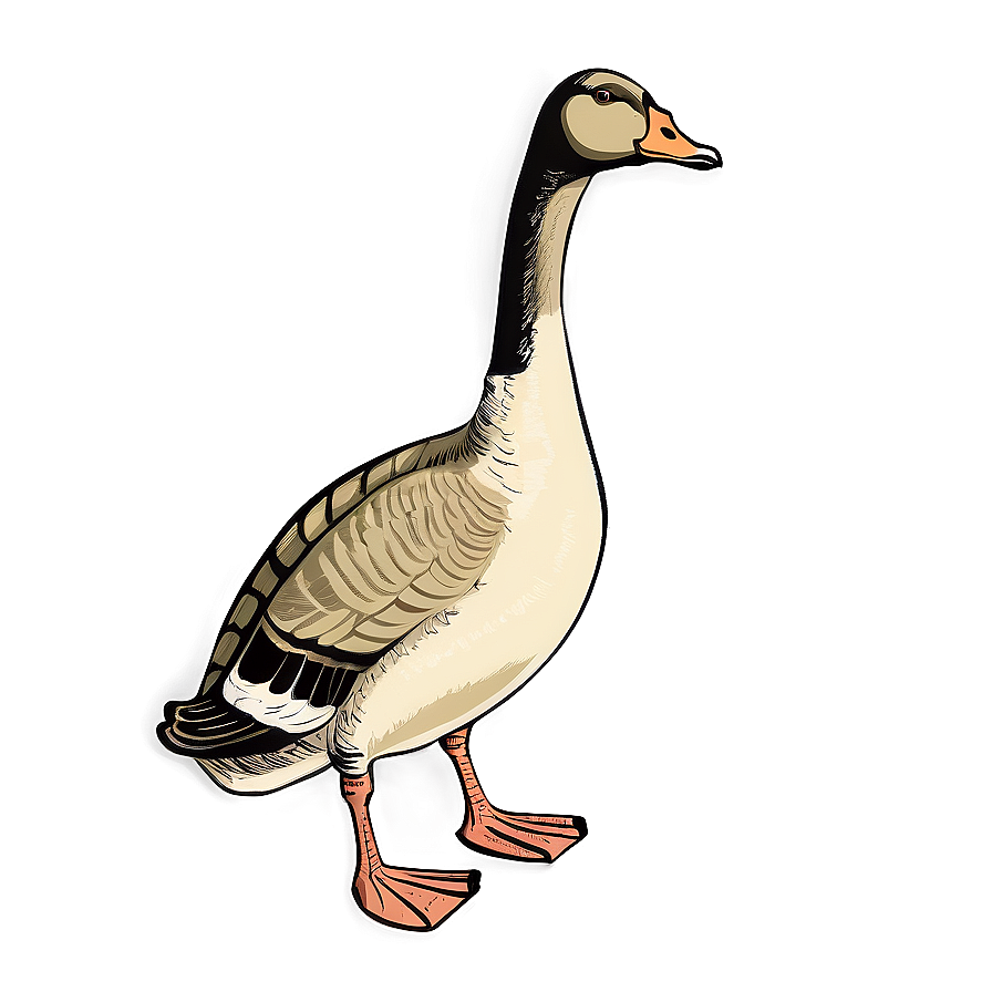 Vintage Goose Illustration Png Ymm