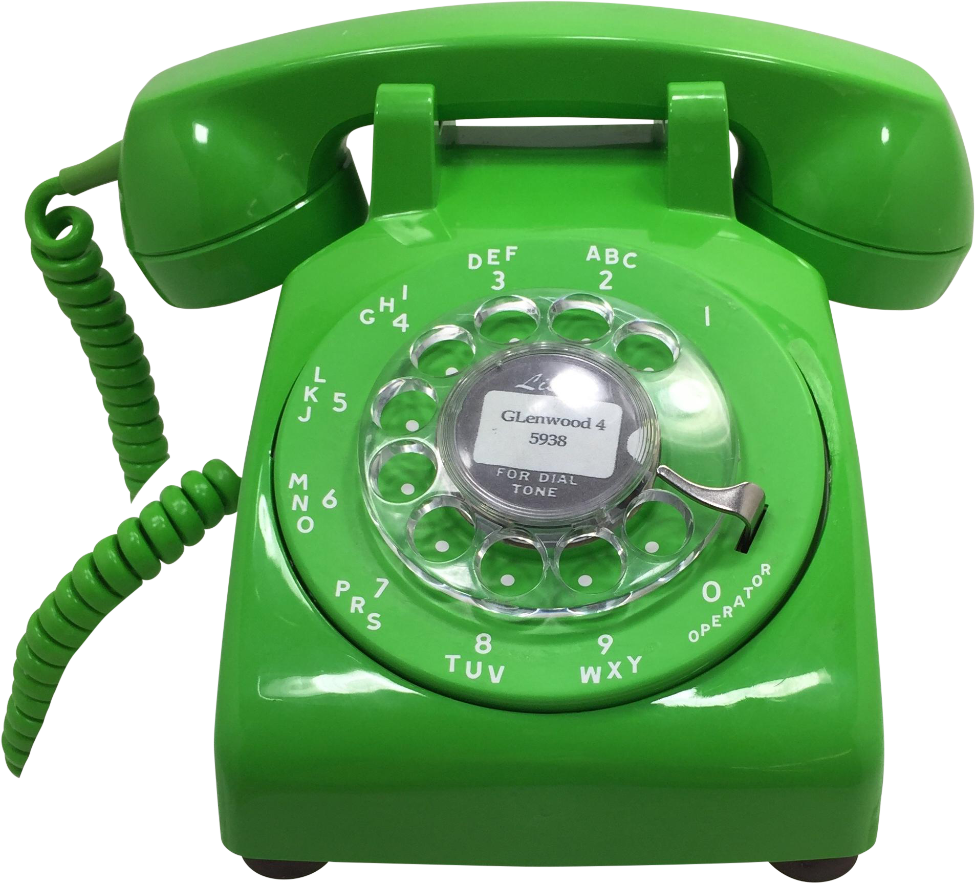 Vintage Green Rotary Telephone