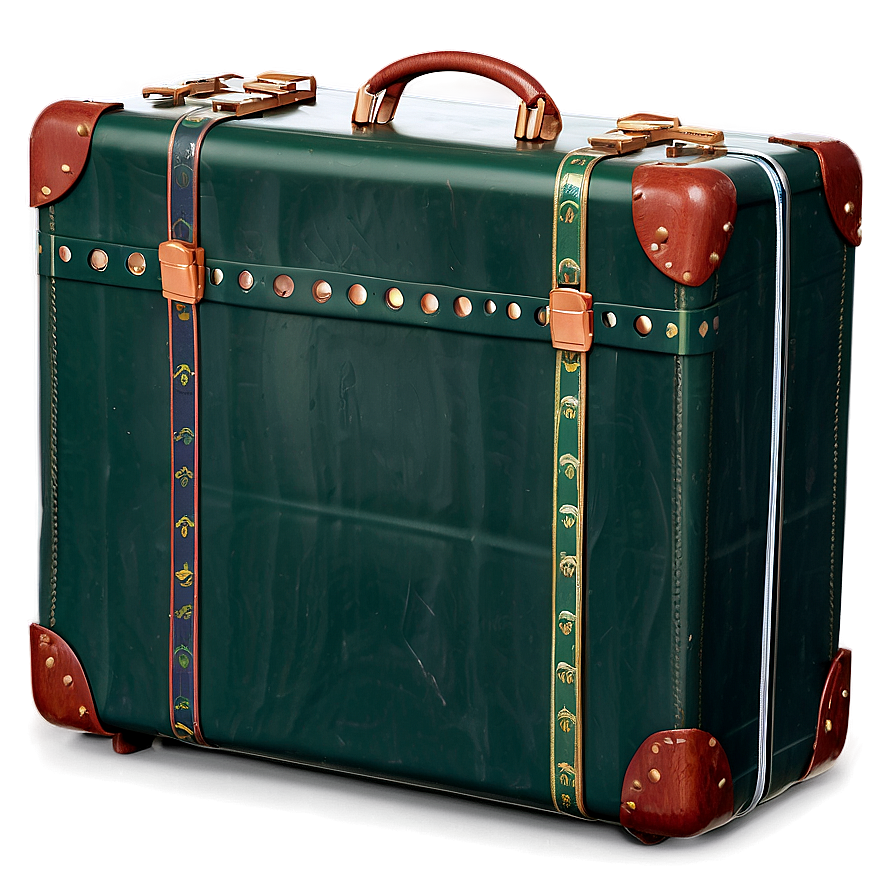 Vintage Green Suitcase Png 25