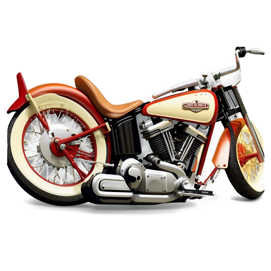 Vintage Harley Model Illustration Png 06252024