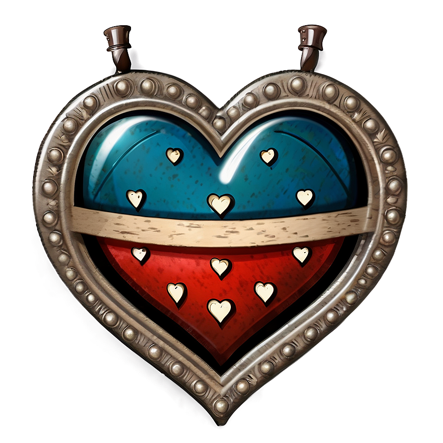 Vintage Heart Emblem Png C