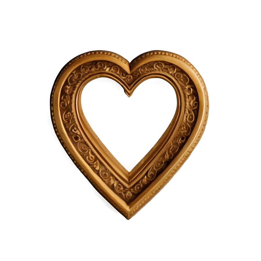 Vintage Heart Frame Png 05252024