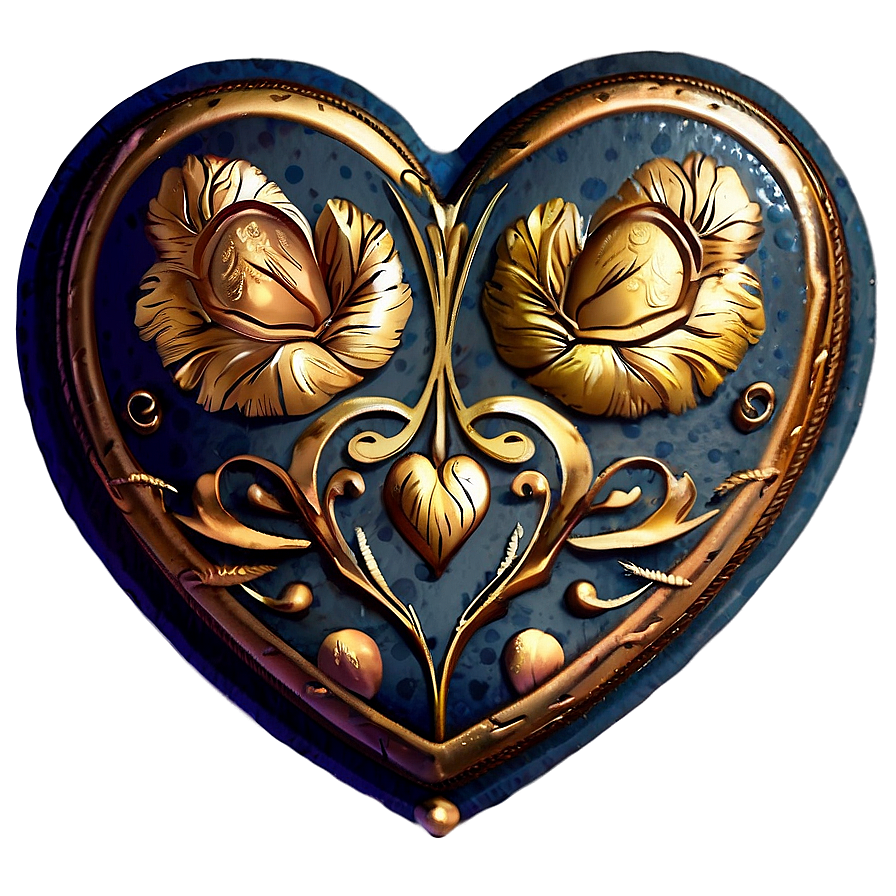 Vintage Heart Vector Png Wrm2