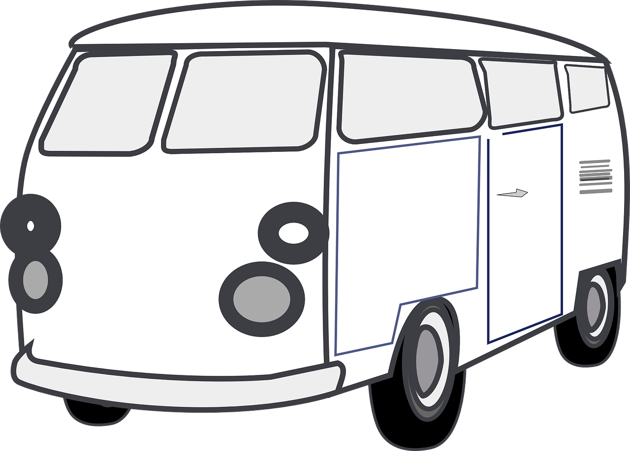 Vintage Hippie Van Illustration