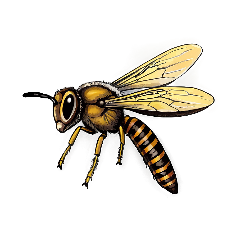 Vintage Hornet Illustration Png Qpy