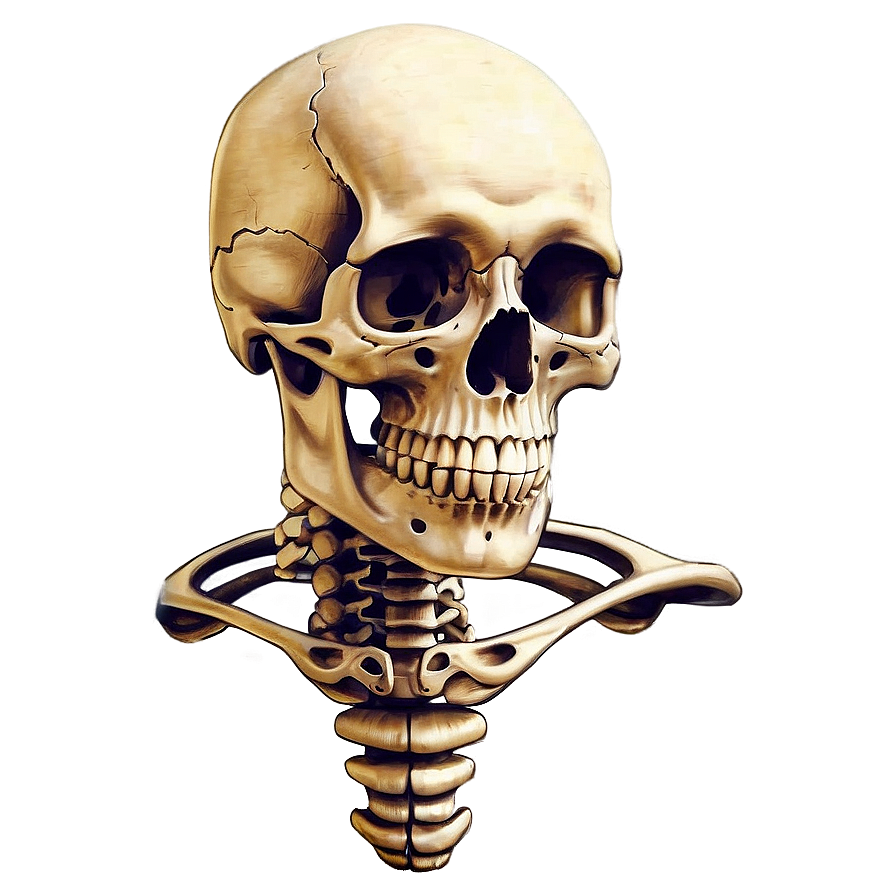 Vintage Human Skeleton Drawing Png 70