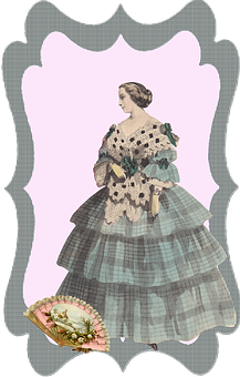 Vintage Illustration Victorian Lady