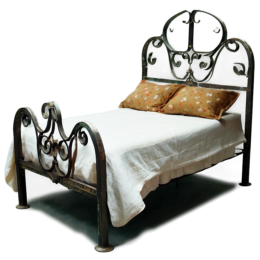 Vintage Iron Bed Png 05042024