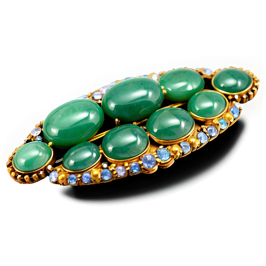 Vintage Jade Brooch Png 06112024