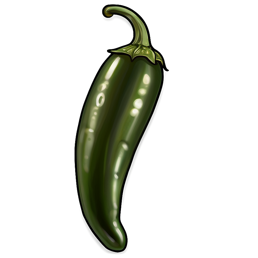 Vintage Jalapeno Illustration Png 87