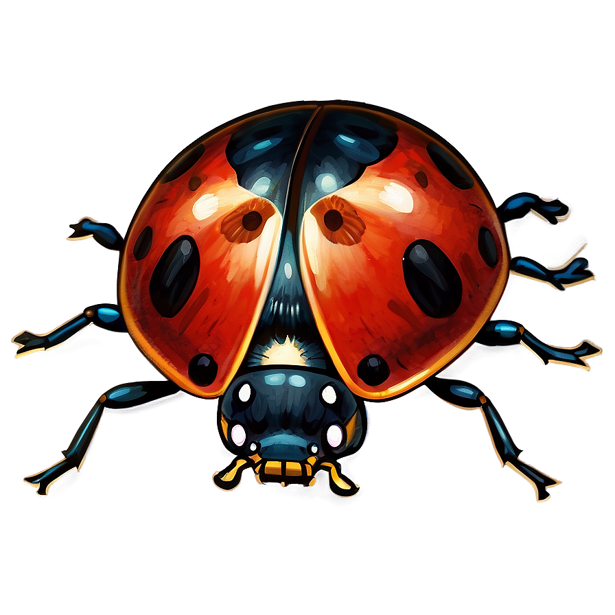 Vintage Ladybug Drawing Png Lug