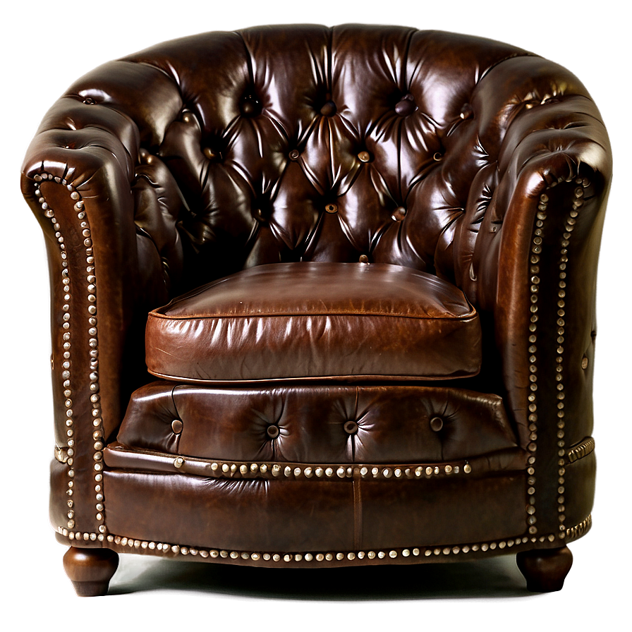 Vintage Leather Armchair Png Wna12