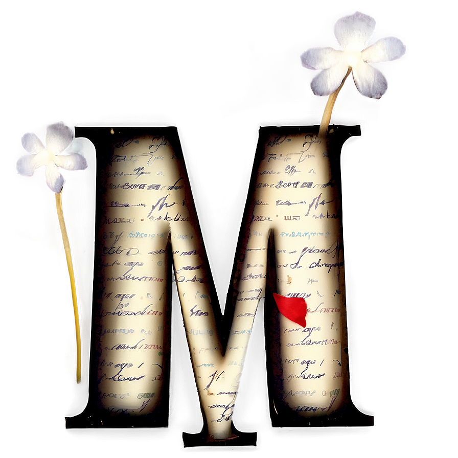 Vintage Letter M Png Ooa