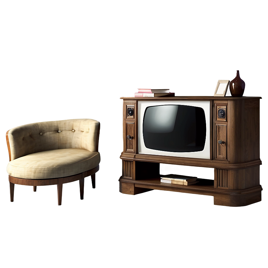 Vintage Living Room Tv Png 77