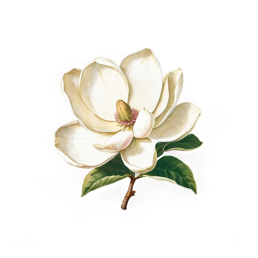 Vintage Magnolia Illustration Png 13