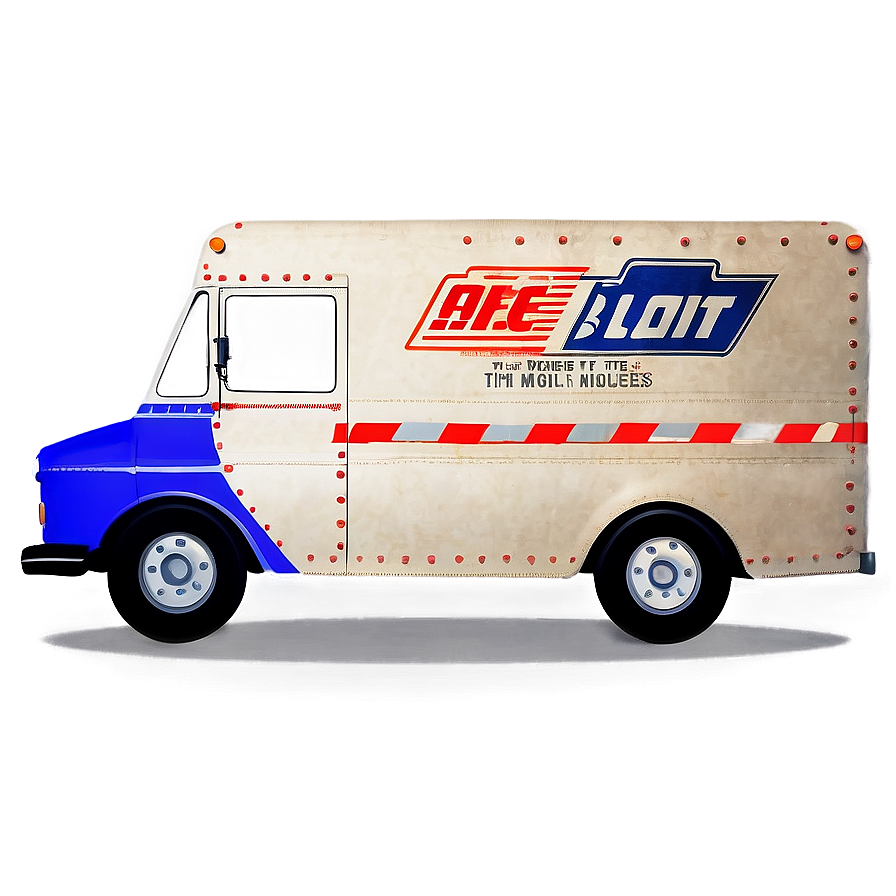 Vintage Mail Truck Design Png 06282024