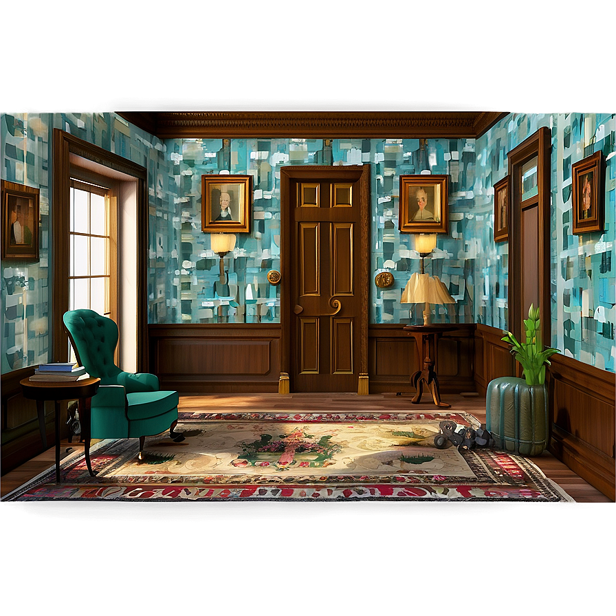 Vintage Mansion Interior Png Vhx65