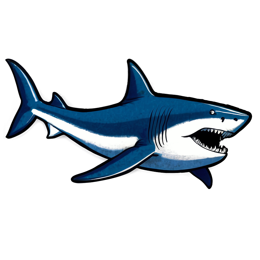 Vintage Megalodon Sketch Png 06122024