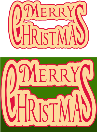 Vintage Merry Christmas Text Variations