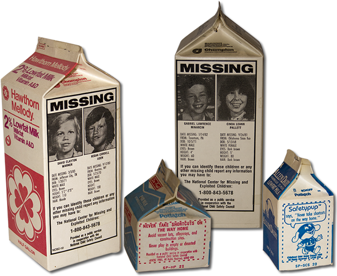 Vintage Missing Children Milk Cartons