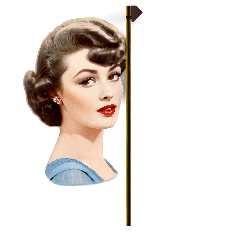 Vintage Model Portrait Png 96