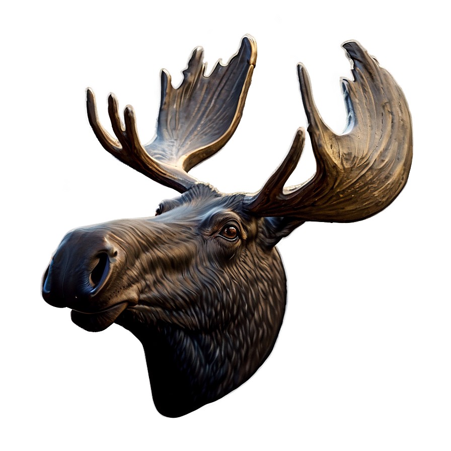 Vintage Moose Head Sketch Png 06292024