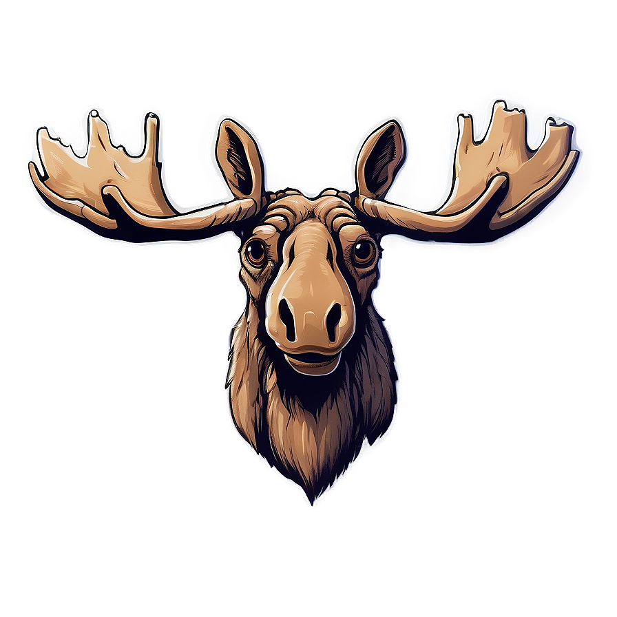 Vintage Moose Head Sketch Png Ghc