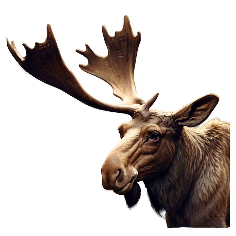 Vintage Moose Illustration Png Owj