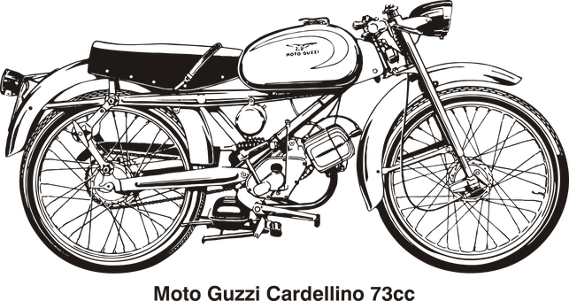 Vintage Moto Guzzi Cardellino Motorcycle