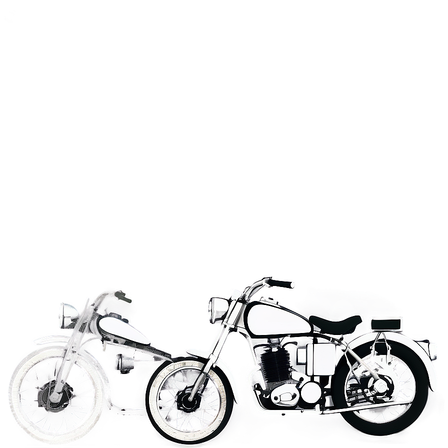 Vintage Motorcycle Silhouette Png 97