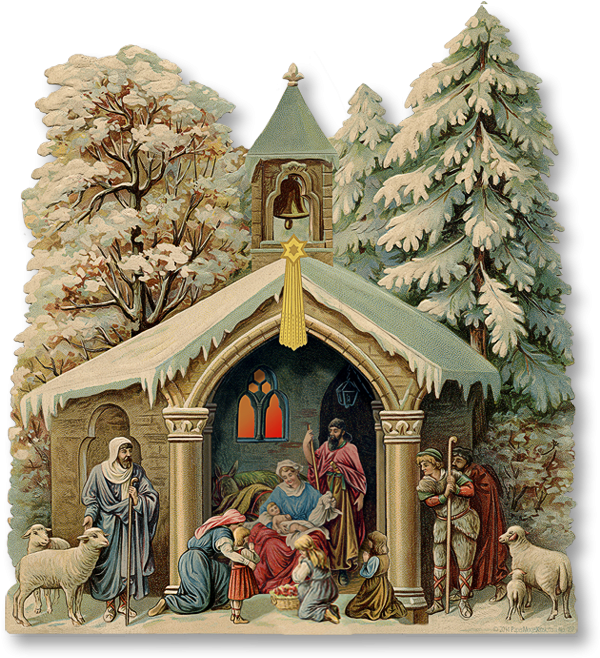 Vintage_ Nativity_ Scene_ Illustration