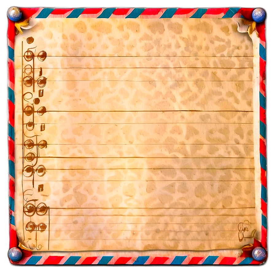 Vintage Note Paper Png 79