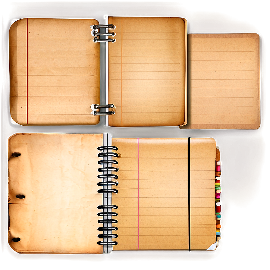 Vintage Notebook Paper Png 05252024