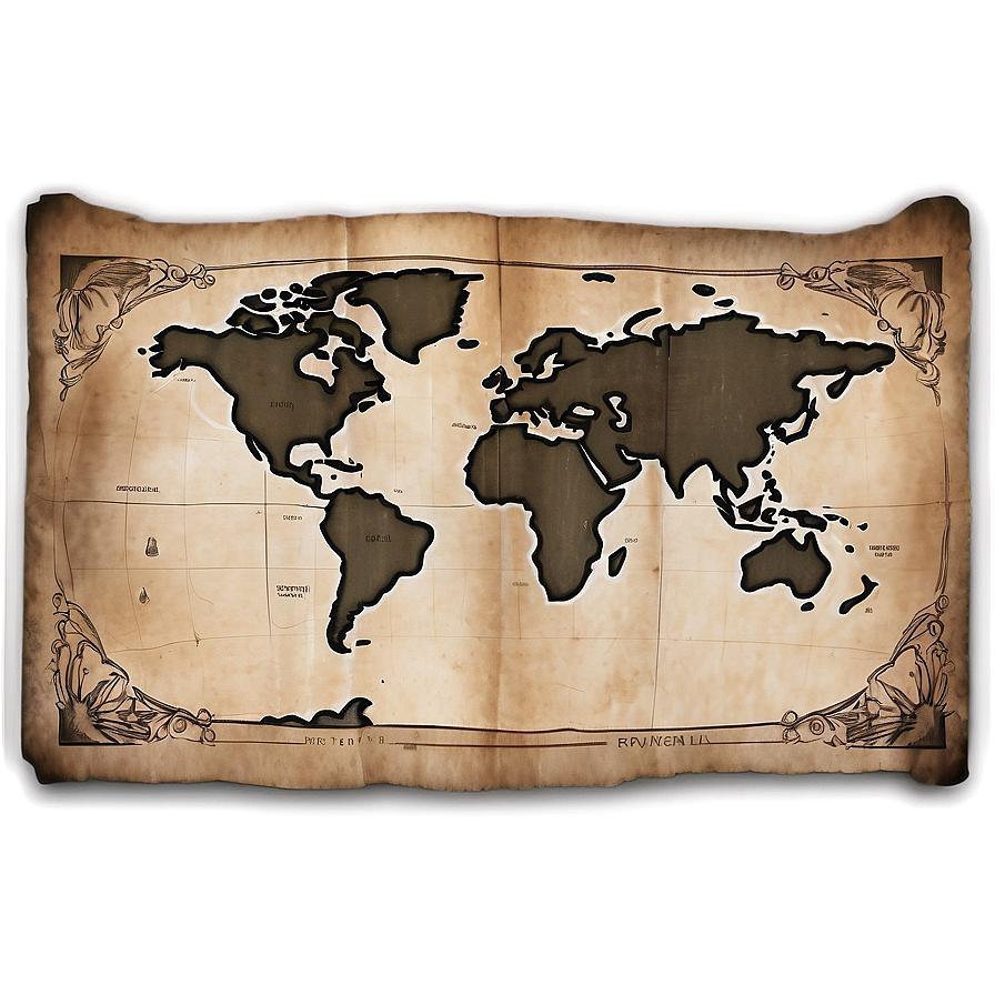 Vintage Old Map Paper Texture Png Bfw