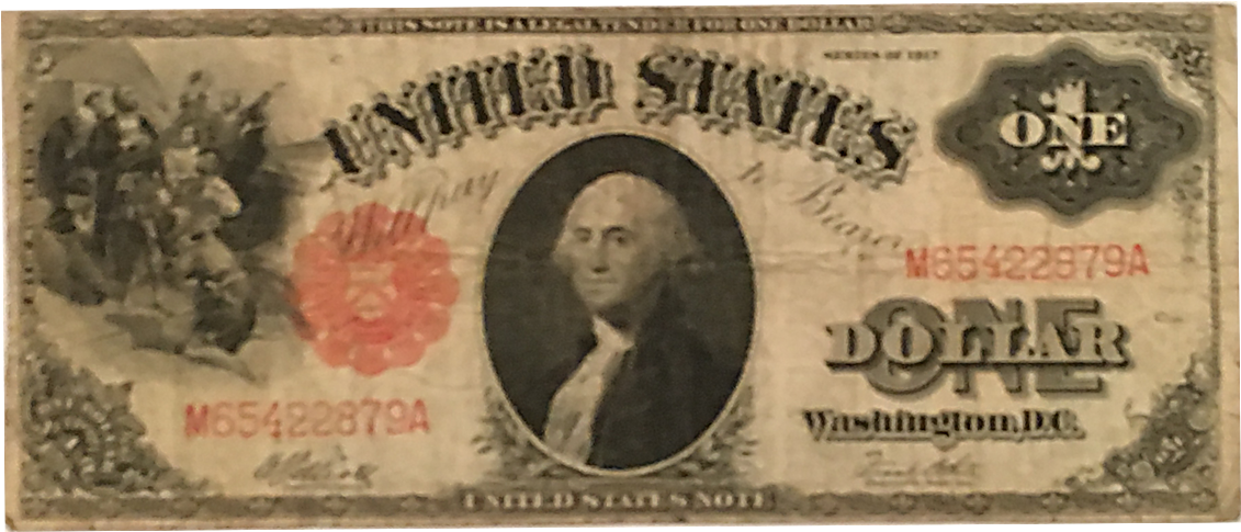 Vintage One Dollar Bill