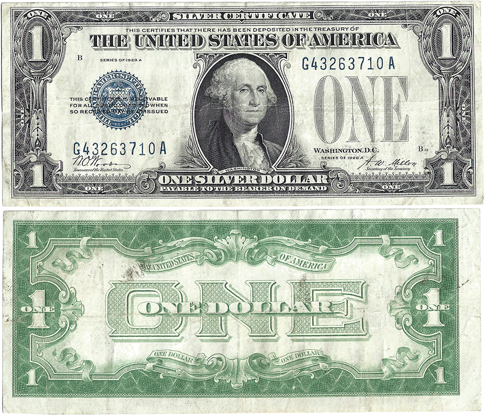 Vintage One Dollar Bill1923