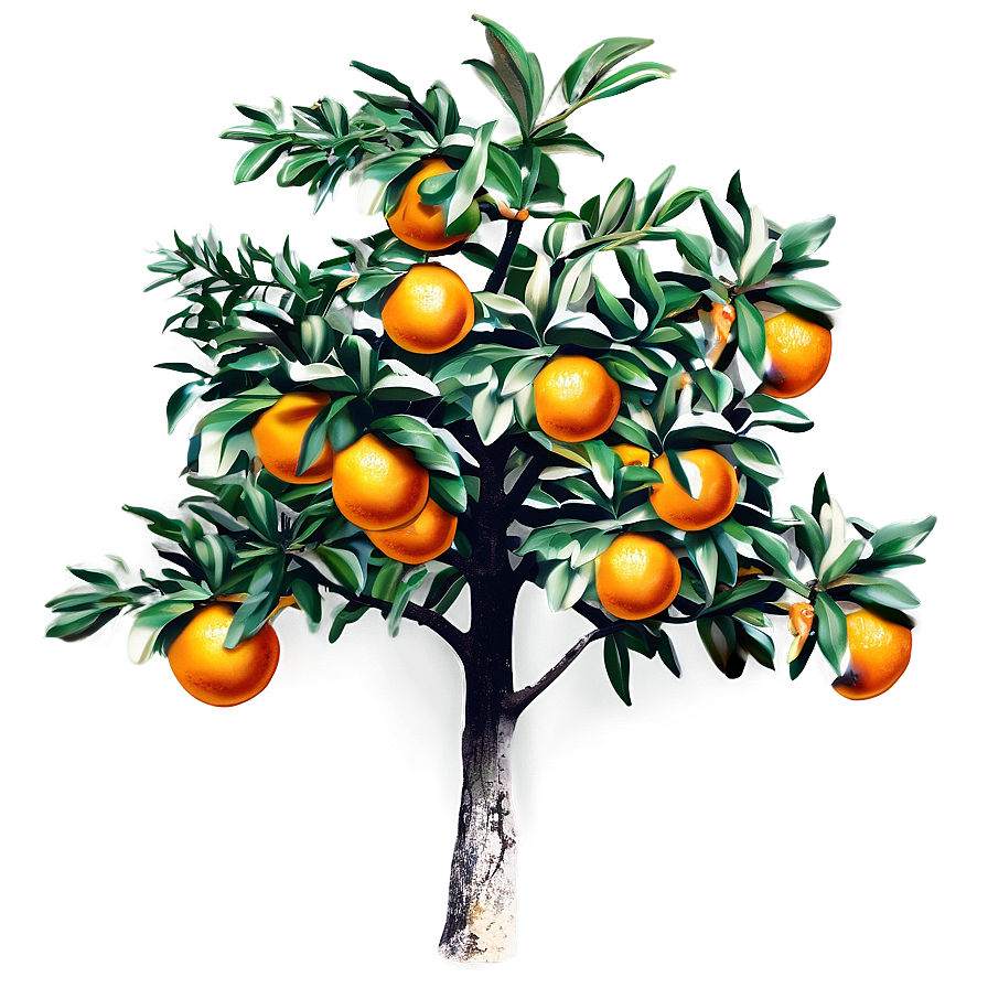 Vintage Orange Tree Png 95