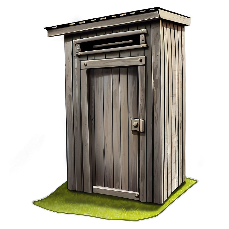 Vintage Outhouse Illustration Png 4