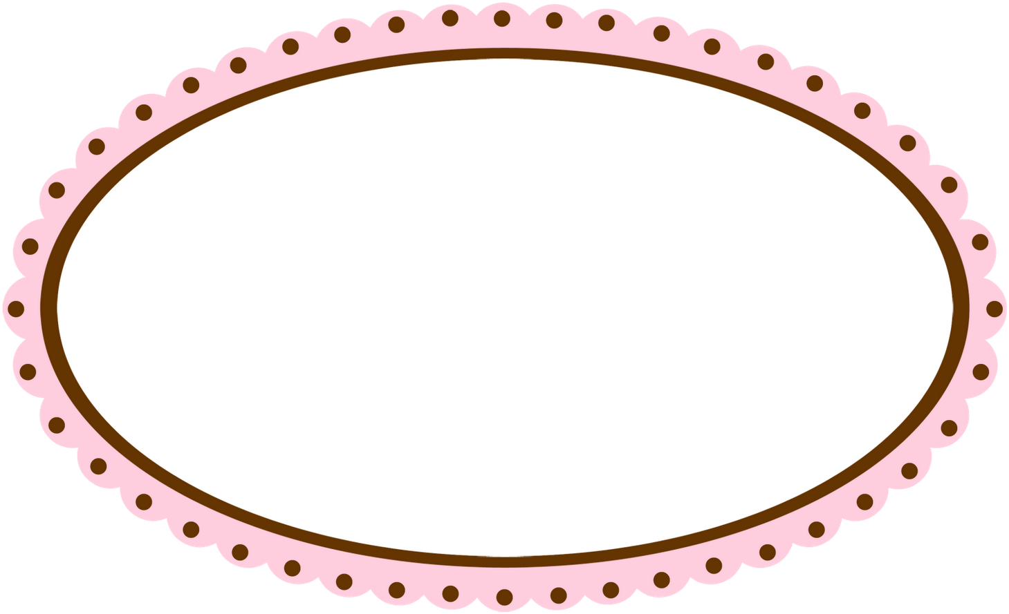 Vintage Oval Frame Pink Accents