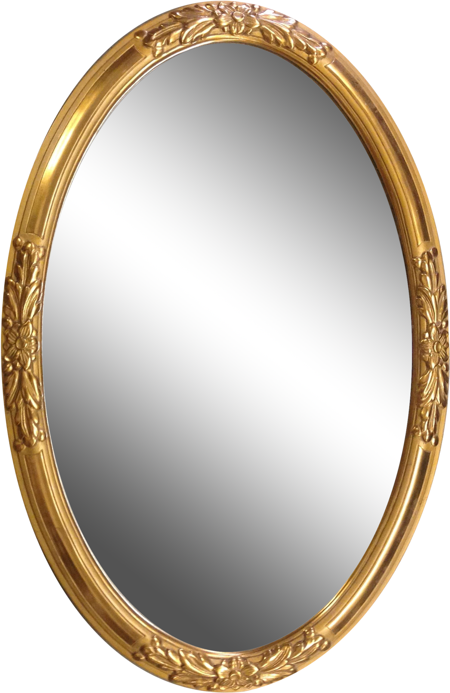 Vintage Oval Gold Frame Mirror