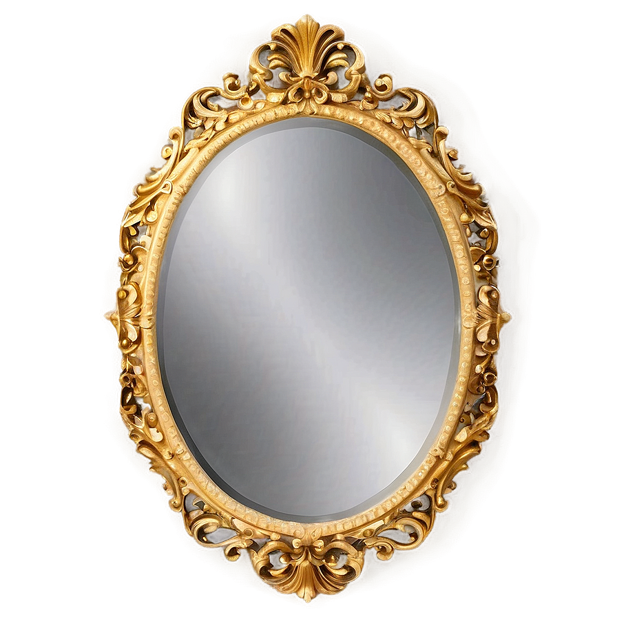 Vintage Oval Mirror Frame Png Yqc