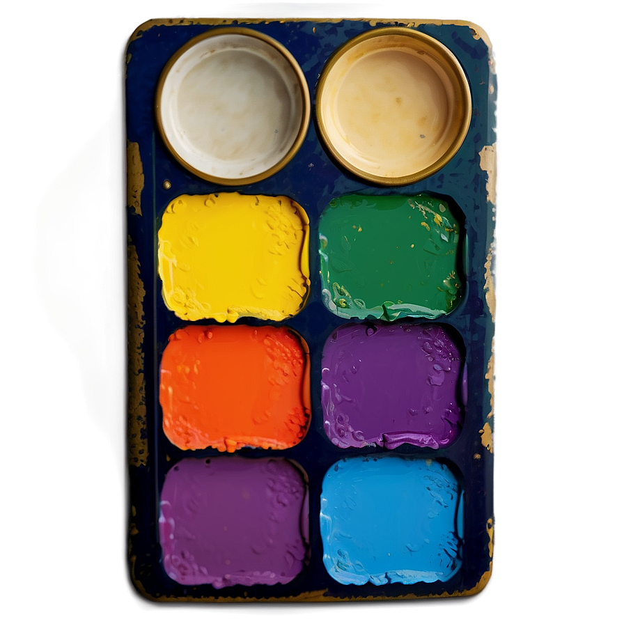 Vintage Paint Palette Png 93