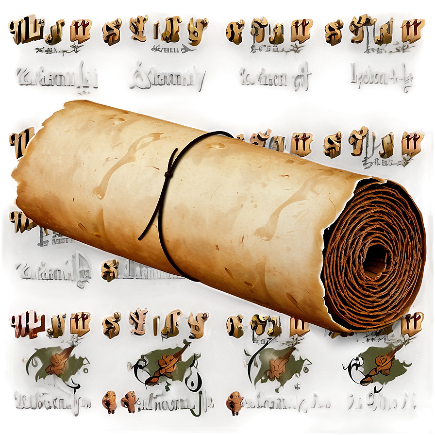 Vintage Parchment Roll Png 05232024