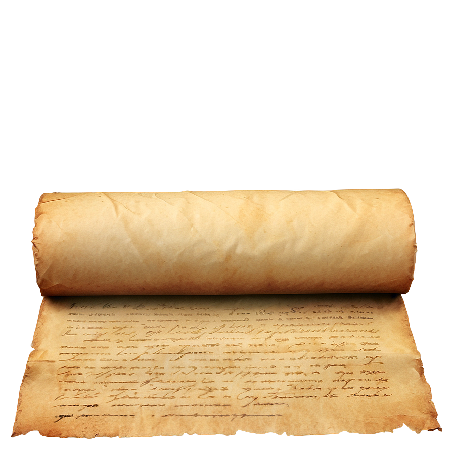 Vintage Parchment Roll Png Vhn48