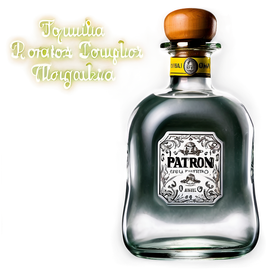 Vintage Patron Tequila Bottle Png 06292024